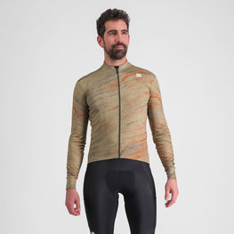 SPORTFUL Cycling winter long sleeve jersey - CLIFF SUPERGIARA THERMAL - beige