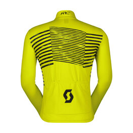 SCOTT Cycling winter long sleeve jersey - TEAM WARM GRAPHICS - yellow