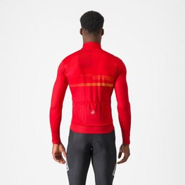 CASTELLI Cycling winter long sleeve jersey - ENTRATA THERMAL - red