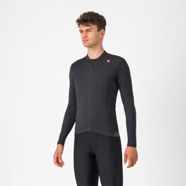 CASTELLI Cycling winter long sleeve jersey - ESPRESSO THERMAL - anthracite