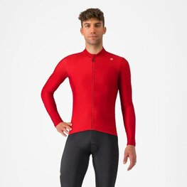 CASTELLI Cycling winter long sleeve jersey - ESPRESSO THERMAL - red