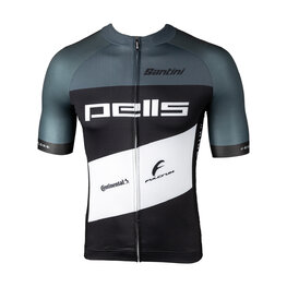 SANTINI Cycling short sleeve jersey - TONO PELLS - black/grey