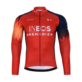 BONAVELO Cycling winter long sleeve jersey - INEOS 2024 WINTER - blue/red