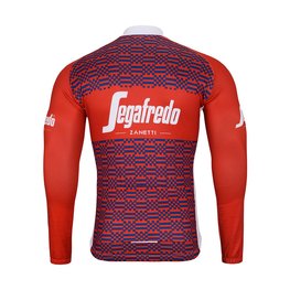 BONAVELO Cycling winter long sleeve jersey - TREK 2024 WINTER - blue/white/red