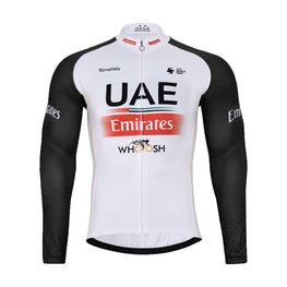 BONAVELO Cycling winter long sleeve jersey - UAE 2024 WINTER - white/black/red
