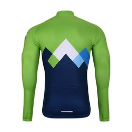 BONAVELO Cycling winter long sleeve jersey - SLOVENIA - blue/green