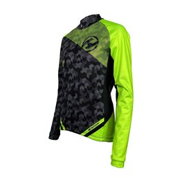 HAVEN Cycling winter long sleeve jersey - STRATO - black/light green