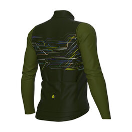 ALÉ Cycling winter long sleeve jersey - PR-E MEGABYTE - green