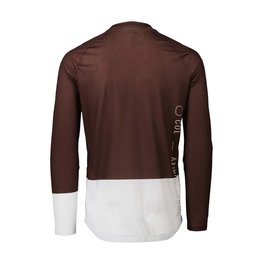 POC Cycling summer long sleeve jersey - MTB PURE - brown/white