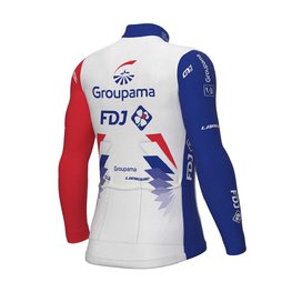 ALÉ Cycling winter long sleeve jersey - GROUPAMA FDJ 2022 - blue/red/white