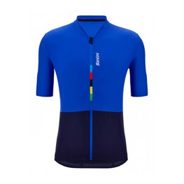 SANTINI Cycling short sleeve jersey - UCI RIGA - blue/black
